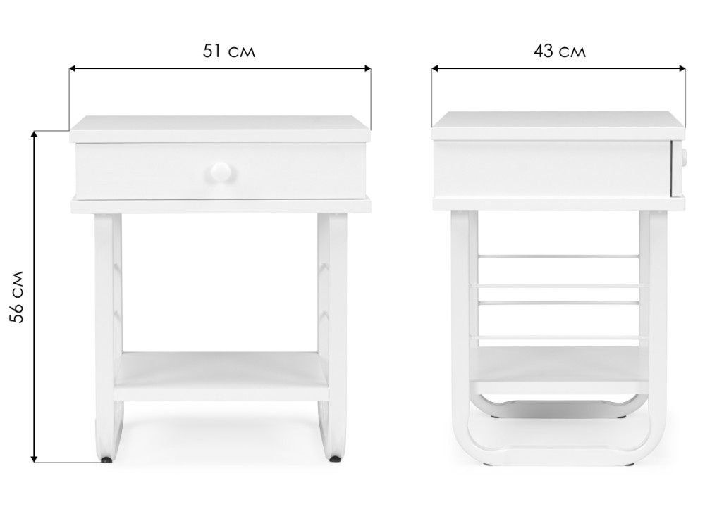 Тумба прикроватная Малгома белая