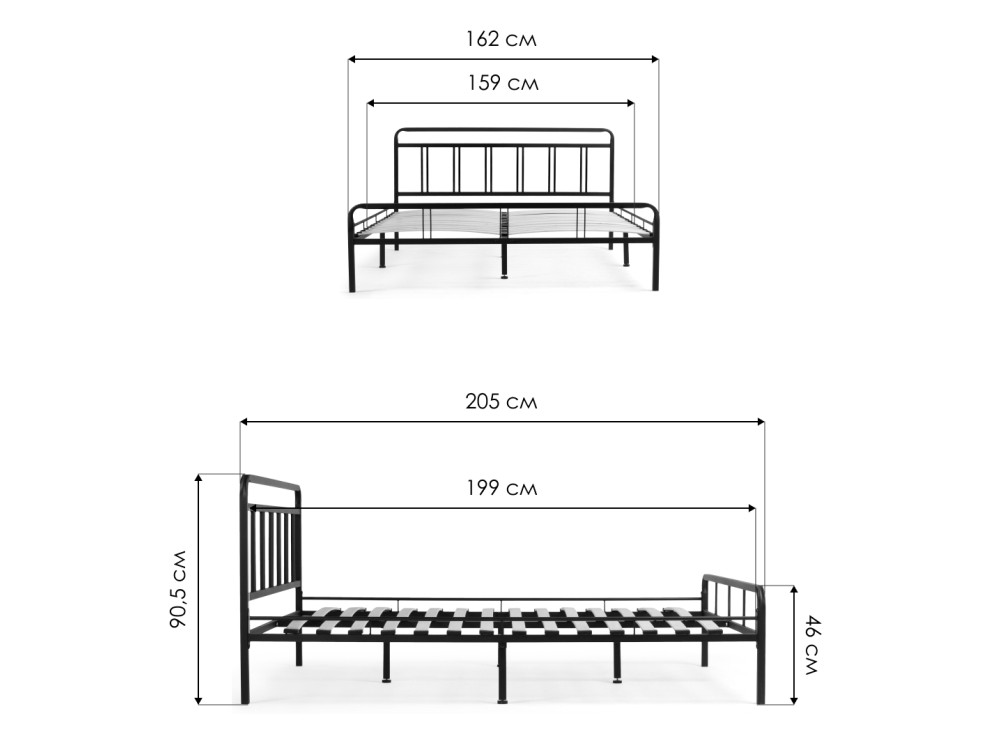 Кровать Рейк 160х200 белая