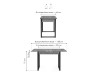 Стол деревянный Ибби 90(128)х64х77 рошелье / черный матовый