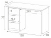 Компьютерный стол Айден СТП06-1200 ЛДСП белое / ЛДСП белое