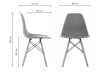 Пластиковый стул Eames PC-015 bordeaux